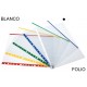 Funda multitaladro en polipropileno de galga extra grafoplas folio, transparente con indicador blanco
