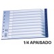 Abecedario 20 posiciones en pvc con multitaladro grafoplas 1/4 apaisado, gris
