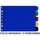 Separador 5 posiciones en pvc con multitaladro grafoplas folio apaisado, colores surtidos opacos