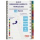 Separador numérico 1-12 en polipropileno extra con multitaladro grafoplas folio, colores surtidos traslúcidos