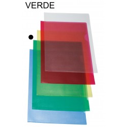 Dossier con uñero en pvc grabado grafoplas en formato folio color verde transparente.