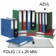 Carpeta de 2 anillas mixtas de 25 mm. grafoplas grafcolor folio, azul