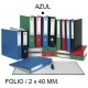 Carpeta de 2 anillas mixtas de 40 mm. grafoplas grafcolor folio, azul