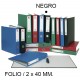 Carpeta de 2 anillas mixtas de 40 mm. grafoplas grafcolor folio, negro