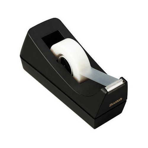 Portarrollos de sobremesa 3m scotch c-38, 19 mm. x 33 mts. negro