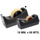 Portarrollos de sobremesa grafoplas fixo, 19 mm. x 66 mts. negro