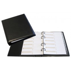 Listín telefónico con 4 anillas mixtas de 20 mm. grafoplas basic 1/4 negro