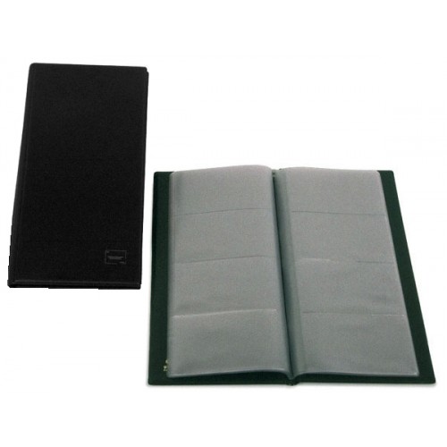 Portatarjetas de visita grafoplas basic en formato americano, 160 tarjetas, negro