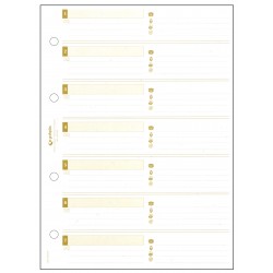 Recambio listín telefónico con 4 anillas mixtas de 20 mm. grafoplas basic 1/4, blíster de 25 hojas