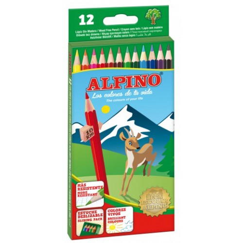 Lápiz de color alpino, colores surtidos, estuche de 12 uds.