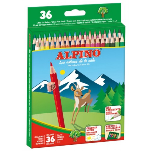 Lápiz de color alpino, colores surtidos, estuche de 36 uds.