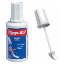 Botella de corrector líquido tipp-ex rapid, 20 ml.