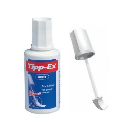 Botella de corrector líquido tipp-ex rapid, 20 ml.