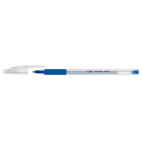 Bolígrafo bic cristal grip, azul - Papelería Javier Novoa, S.L.