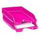 Bandeja portadocumentos cep gloss en color rosa vivo.