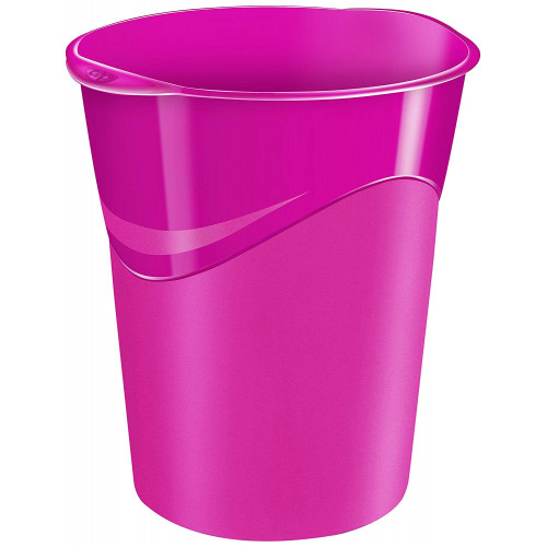Papelera de polipropileno cep gloss en color rosa.