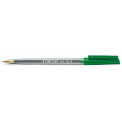 Bolígrafo staedtler stick 430 m verde.