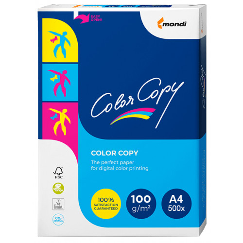 Papel color copy, din a4, 100 grs/m². paquete de 500 hojas