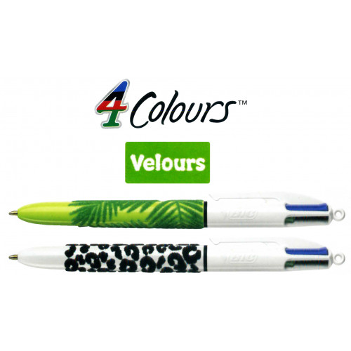 Bolígrafo retráctil multifunción bic 4 colours velours.
