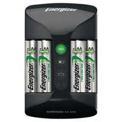 Cargador compacto de pilas energizer aa / aaa + 4 pilas aa.