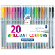 Rotulador escolar staedtler triplus fineliner 334, colores surtidos, estuche de 20 uds.