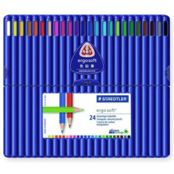 Lápiz de color staedtler ergosoft 157, colores surtidos, estuche de 24 uds.