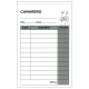 Talonario camarero original liderpapel, 8º natural, 105x155 mm.