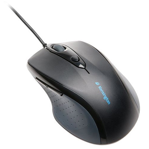 Ratón óptico de sobremesa con cable kensington pro fit™, usb, 5 botones y rueda de desplazamiento, negro