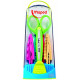 Blister con una tijera maped de 16 cm. para recorte creativo + 5 cuchillas + 1 folleto creativo.
