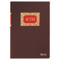 Libro de actas miquelrius en formato folio natural, 100 hj. 102 grs.