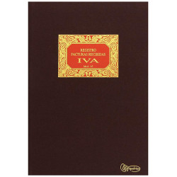 Libro de contabilidad miquelrius facturas recibidas (compras) - i.v.a. en formato folio natural, 100 hj. 102 grs.