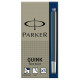 Recambio pluma estilográfica parker quink, color azul permanente, caja de 5 uds.