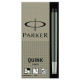 Recambio pluma estilográfica parker quink, color negro, caja con 5 uds.