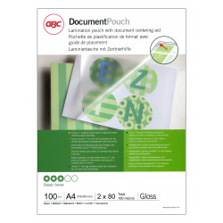 Funda para plastificar gbc 80 micras, din a4, caja de 100 uds.