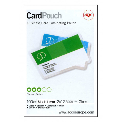 Funda para plastificar gbc 125 micras, din a7, caja de 100 uds.