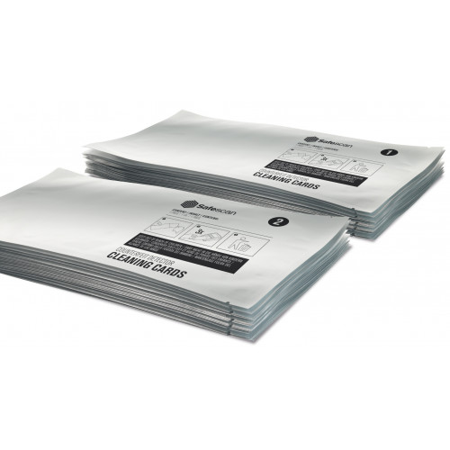 Set de tarjetas de limpieza safescan para detectores de billetes falsos automáticos, blister de 10 uds.