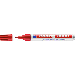 Marcador permanente edding 3000 rojo
