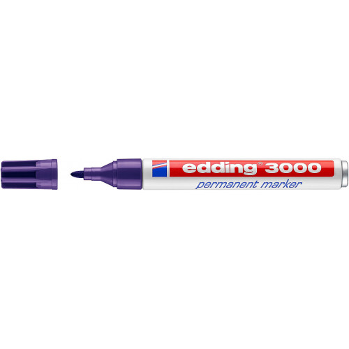Marcador permanente edding 3000 violeta.