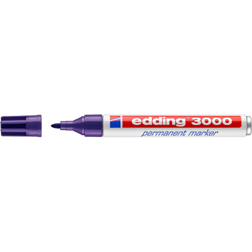 Marcador permanente edding 3000 violeta.