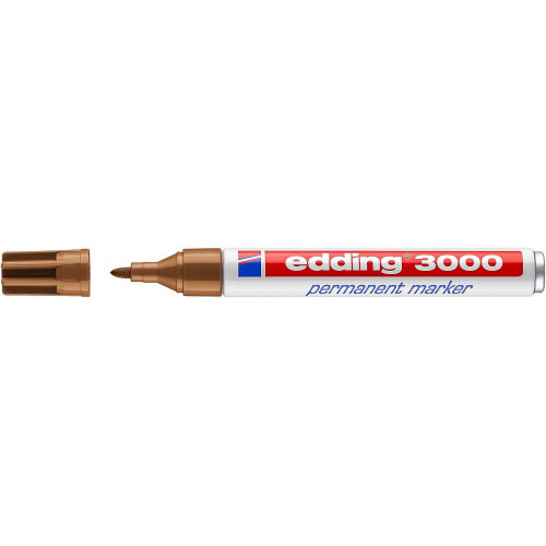 Marcador permanente edding 3000 ocre.
