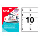 Tarjetas colgantes para comercio microperforadas apli, 200 grs/m². 98x57 mm. carpeta de 10 hojas din a4