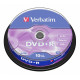 Dvd+r verbatim azo 4,7 gb 16x 120 min superficie matt silver, 10 pack spindle.