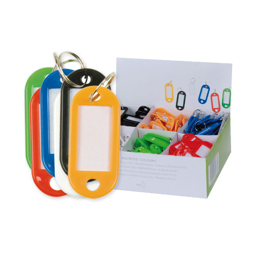 Llavero portaetiqueta q-connect, colores surtidos