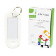 Llavero portaetiqueta q-connect, blanco, caja de 100 uds.