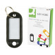 Llavero portaetiqueta q-connect, negro, caja de 100 uds.