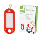 Llavero portaetiqueta q-connect, rojo, caja de 100 uds.