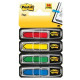 Flechas 3m post-it index, 11,9x43,1 mm. amarillo, azul, rojo y verde, dispensador de 4x24 uds.