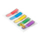 Flechas 3m post-it index, 11,9x43,1 mm. amarillo, azul, rojo, verde y violeta, dispensador de 5x20 uds.