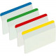 Marcadores 3m post-it index rígidos inclinados para archivo, 50,8x38 mm. amarillo, azul, rojo y verde, dispensador de 4x6 uds.