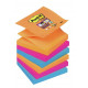 Bloc de notas adhesivas 3m post-it super sticky z-notes 76x76 mm. color bangkok, pack de 6 blocs.